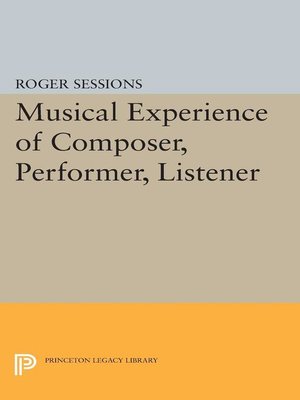 cover image of Musical Experience of Composer, Performer, Listener